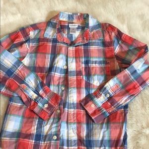 Carters plaid button down Sz 7